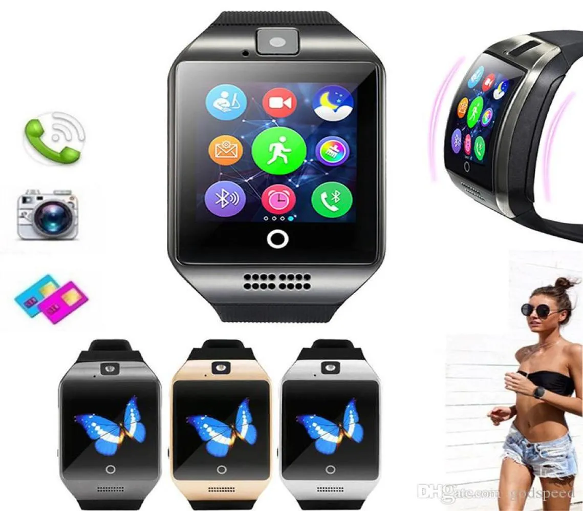 Smart Watch With Camera Q18 Bluetooth Smartwatch Support Sim TF Card Fitness Activity Tracker Sport Watch for Android8456160