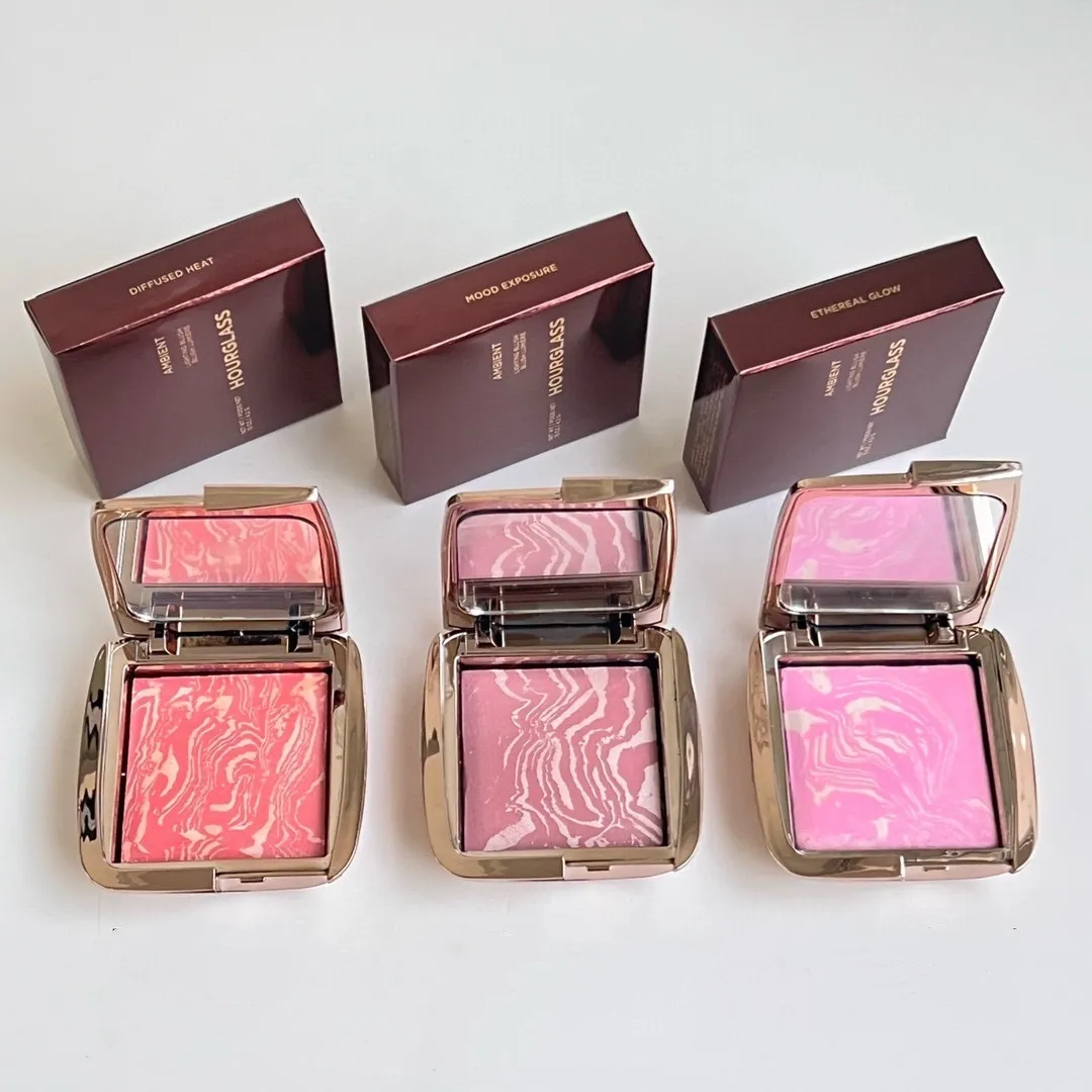 Handlijm omgevingsluchting blush make -up 4.2 g full -size boxed 3 tinten natuurlijk gezicht verlichtende wang blush geperste poeder cosmetica