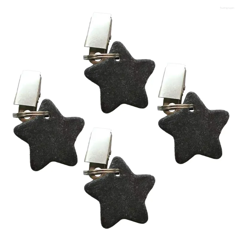 Tafelmatten 4 pc's magnetische gordijnen stenen tafelkleed houder camping clips kleine gewichten buiten delicate eetkamer decor