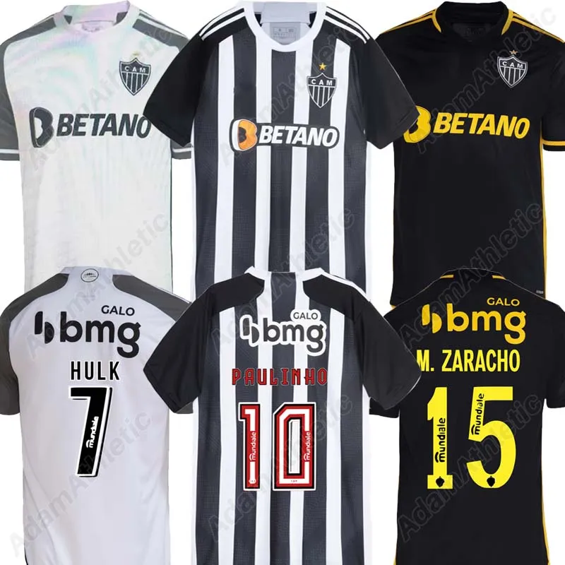 Jersey do Atlético Mineiro 2024 Paulinho G.Arana Atlética Mineiro Futebol Camisa 24 25 Pedrinho M.Zaracho Jersey de futebol