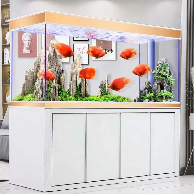 Nano Desktop Betta Aquarium 2.7 Gallon - Glas Aquarium Mit Bodenfilter & LED Beleuchtung Komplettset