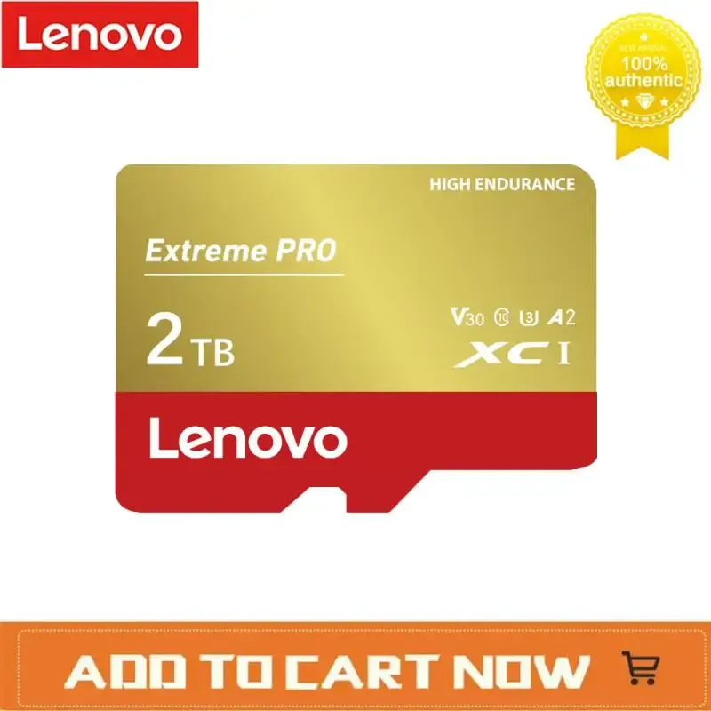 Карты оригинал Lenovo 2TB SD Card Memory Card 128GB SD/TF Flash Card Mini SD Card 256GB Флэш -карта с пакетом бесплатно SD -адаптер