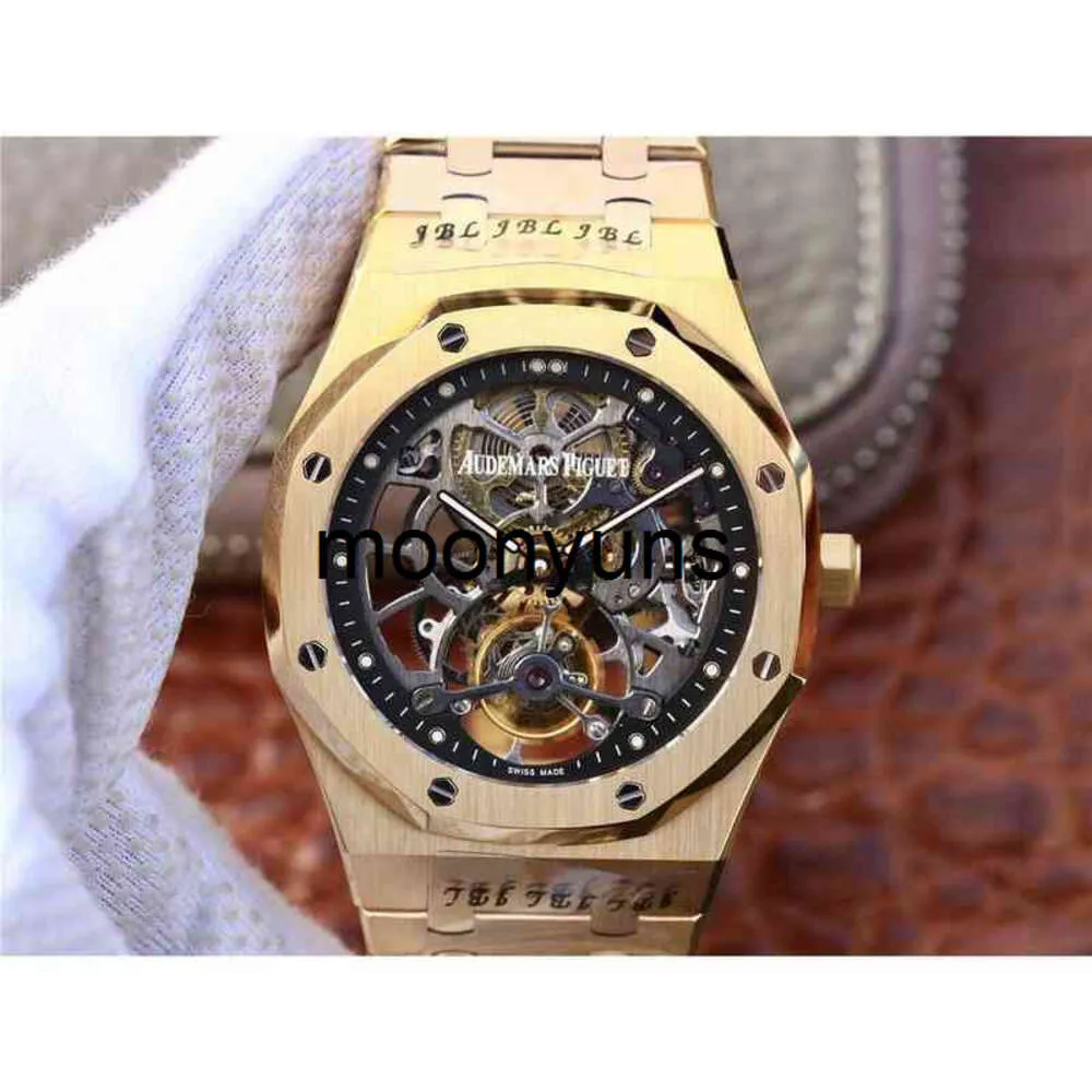 Piquet Audemar V2アップグレードBA 26513 OO 1220 01 Tourbillon Men S Manual Mechanical Watch貨物の高品質のリアルショット