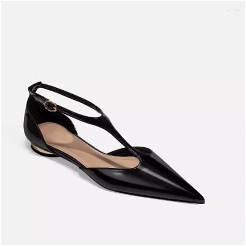 Scarpe casual Filla per donne puntate con tacchi bassi sandali femminile caviglia alla caviglia chassure da donna in pelle femminile cinture da donna zapatos mujer