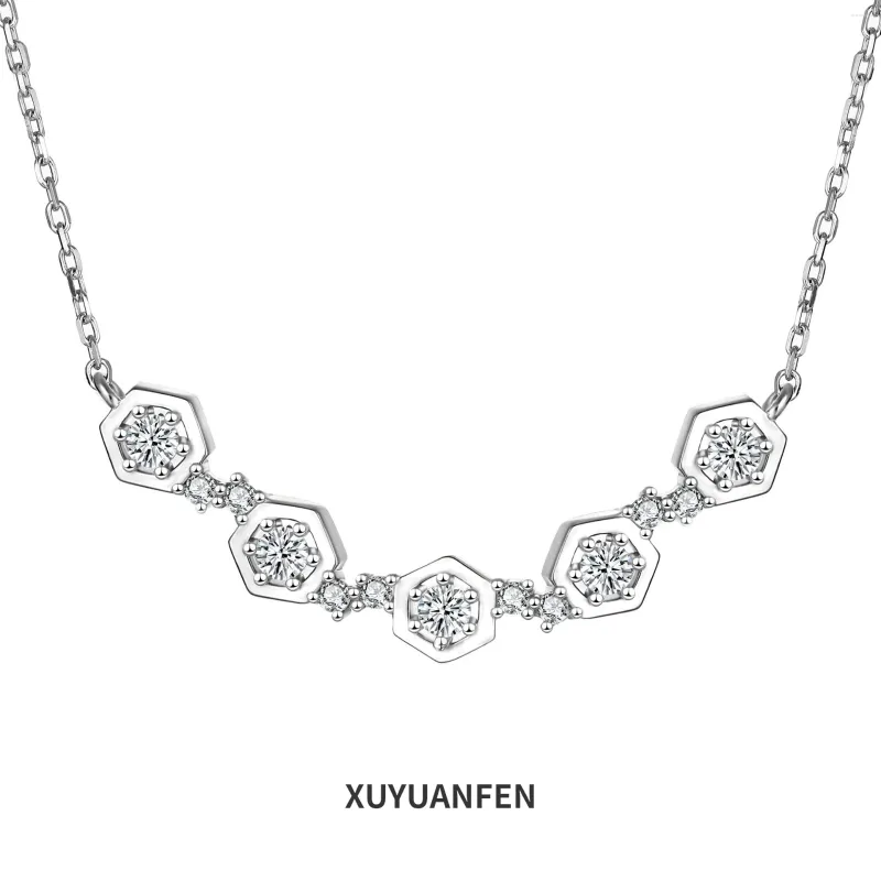 Kedjor Xuyuanfen gränsöverskridande europeiska och amerikansk personlighet 925 Silverhalsband Kvinnors mångsidiga mode ren hänge