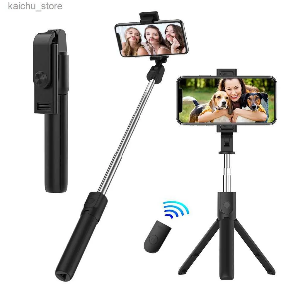 Monopodi selfie Monopodi Tripode calda otturatore remoto staccabile bt max range da 10 metri S02 selfie stick per iphones Android Phones S02 Y240418