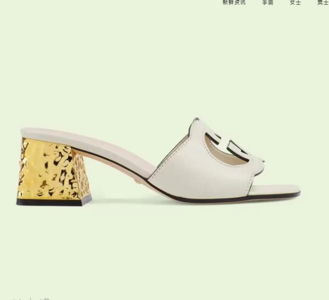2022 NUEVO DESEJO Fashion Women039s Sandalias zapatillas de cuero Med Tacón de 5 cm 3541 Ambiente de lujo Alta calidad Usted es WO6995117