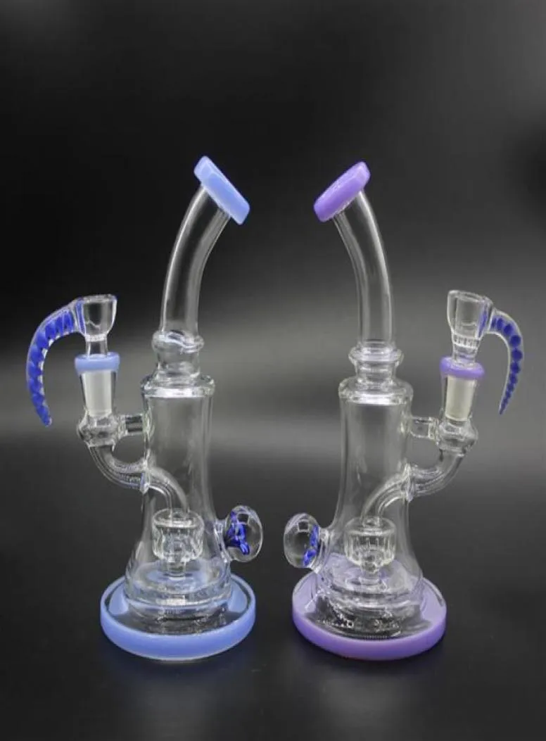 2021 new oil rig kit include a color hook bowl strong glass heavy duty bongs glas oil rig double function Water Pipes llglass248Q7456475