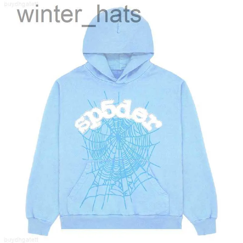 Mens Hoodies Sweatshirts Sky Blue Spder Men Women Hip Hop Young Thug Spider World Wide Print Pullover G Cyuc