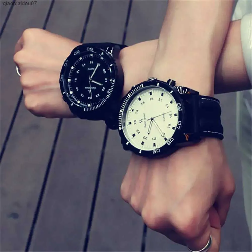 Andere horloges Times unisex dames heren polshorloge sport horloges outdoor mode kwarts kijk grote ronde dial polswatchl2404