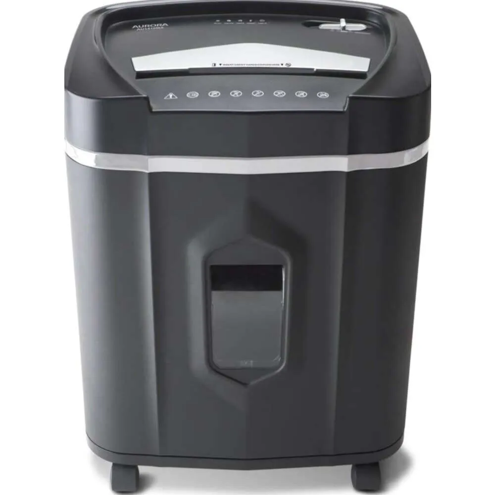 Aurora Grado professionale High Security 14 Micro Cut Shredder - Shreds Paper, CD e carte di credito, tempo di esecuzione continuo di 30 minuti