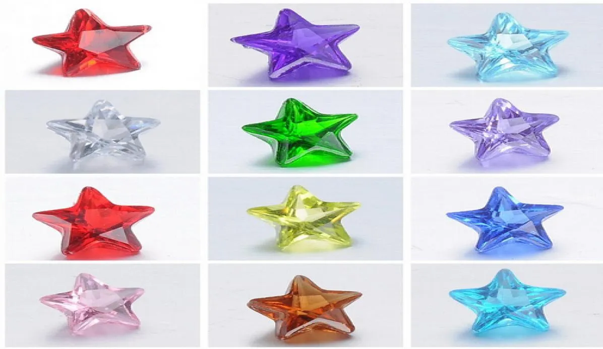 Высококачественный прозрачный кристалл смешанный цвет 5 мм родовой камень звезда форма DIY Charms для плавающего медальона6143676