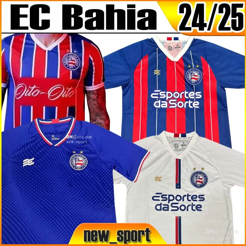 24 25 EC BAHIA GILBERTO HOMBRES SOCCER JERSEYS ROSSI FLAVIO RODRIGUINHO 2024 2025 HEM BORT FOTBALL SHIRT CLUB KORT SLEEVE CAMISETAS DE FOLBALL SHIRT