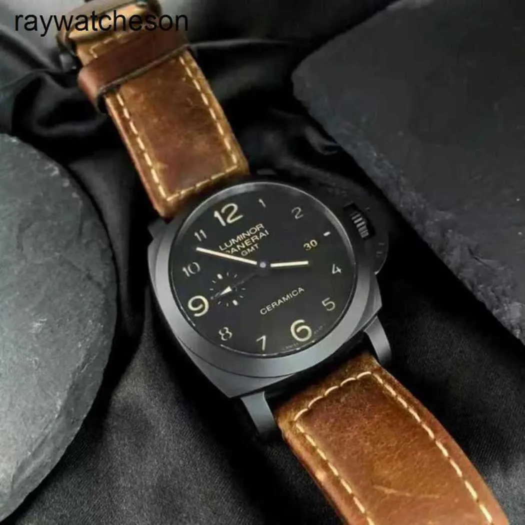 Panerai Luminor Watch Swiss vs Factory Factory di alta qualità automatico 44 mm ceramico nero pam004441 maschile meccanico autentico