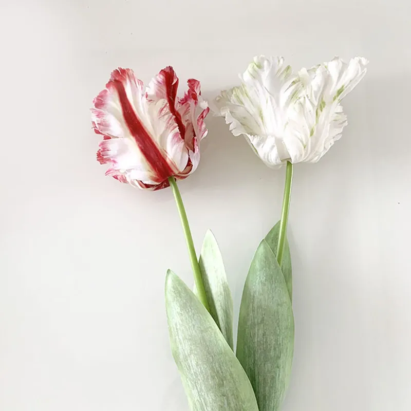 Flores decorativas Flores artificiais Parrot Tulip Bouquets