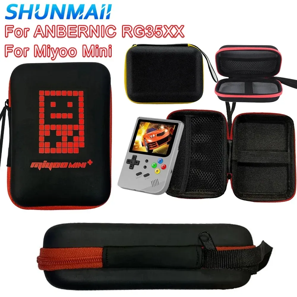 Casi porta portatile Borsa di stoccaggio della console per Miyoo Mini Plus/Anbernic RG35XX COVERSO COVERE COPERTURA DI GAME HARD GAME ACCESSORI