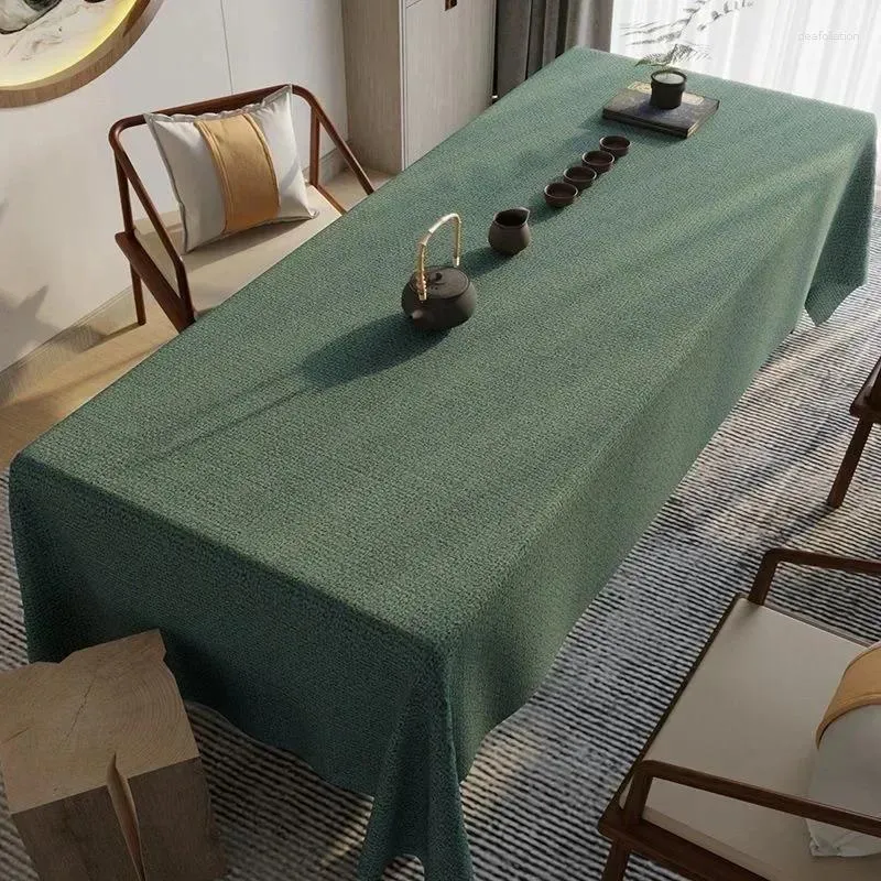 Panno tavolo cinese in cotone in cotone in lino in lino di cotone tessuto impermeabile tè a colore solido tablecl 4147