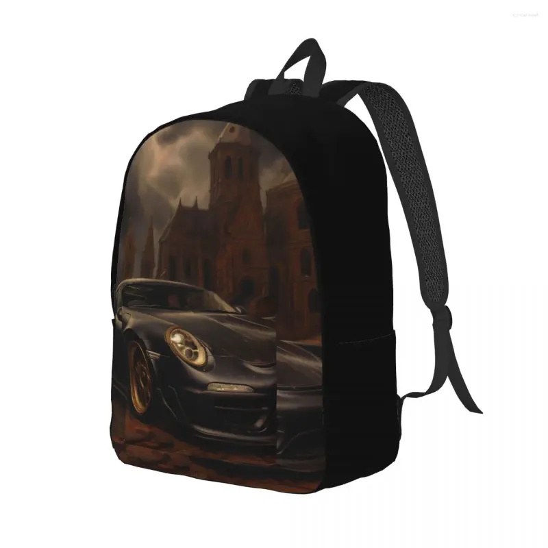 Backpack Classic Sport Car Canvas plecak Mystic Gothic Cool Bag Picnic Miękkie torby