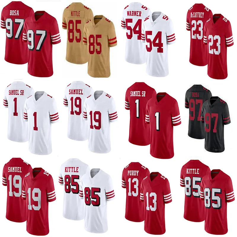 Christian McCaffrey Brock Purdy 4xl 5xl fotbollströjor Deebo Samuel Sr George Kittle Trent Williams Jauan Jennings Nick Bosa Kyle Juszczyk Fred Warner Jerry Rice