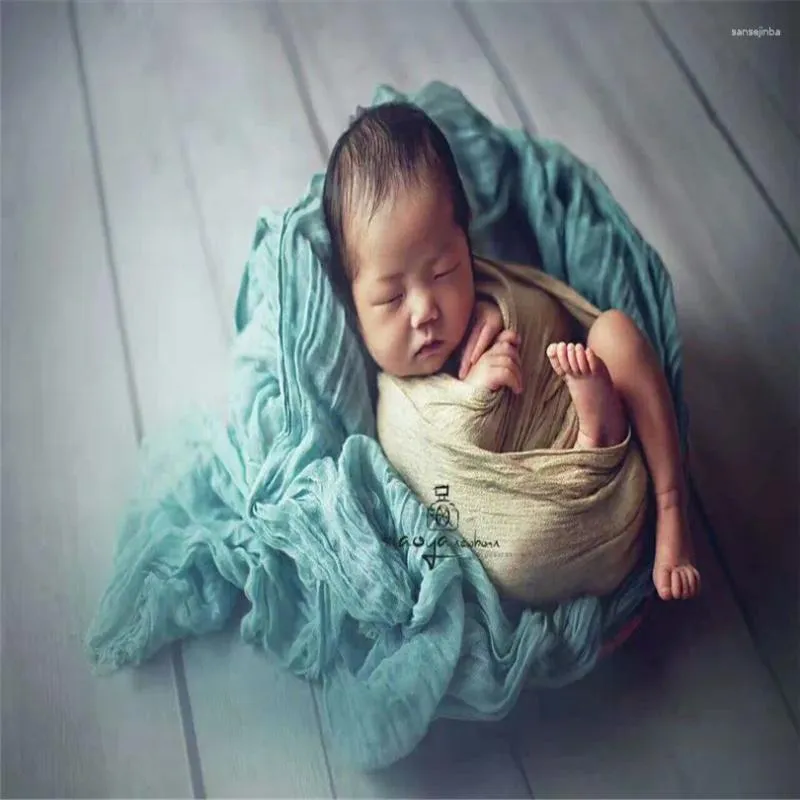 Decken 90cmx90cm 10 Pieces/Los Baby-Wrap-Cheeseclloth-Wrap-Born-POGRAY Prop-36 Farben Fog-Wrap-Swaddle-Requisite