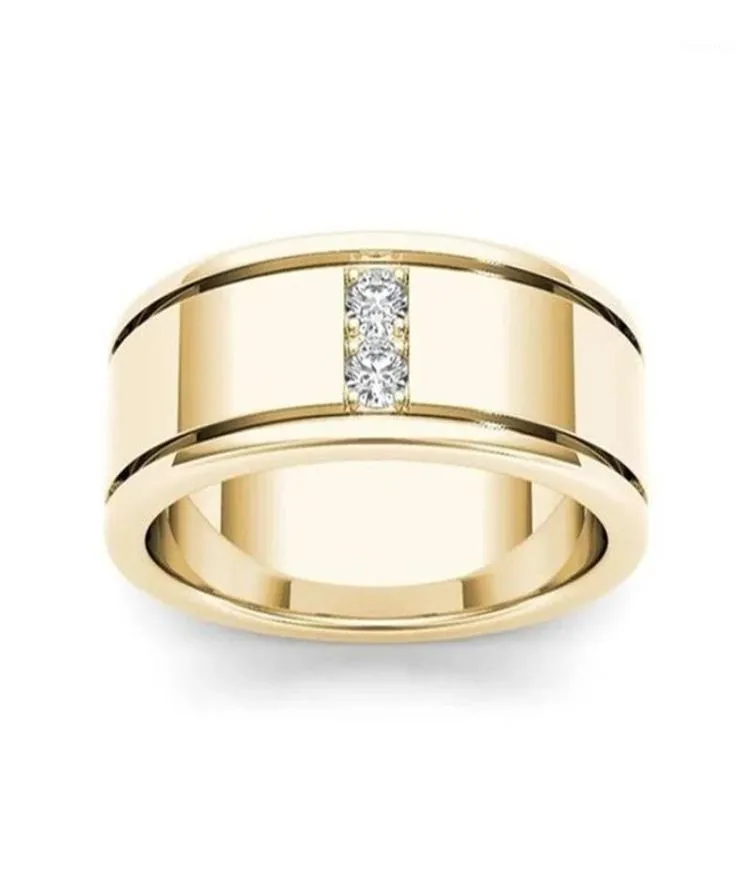 Anel de diamante de ouro amarelo de 14k para homens Classic Anilos de Bizuteria 14K Wedding Jewelry Fine Ring para Male Gemstone19932444