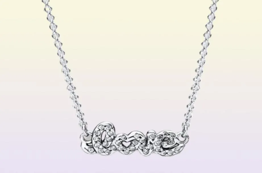 Perles Signature de l'amour 45 cm / 17,7 dans un collier authentique 925 Silver Sterling s'adapte à des joaillerie de style européen Charmes Bernes Andy Jewel 590415CZ7741180