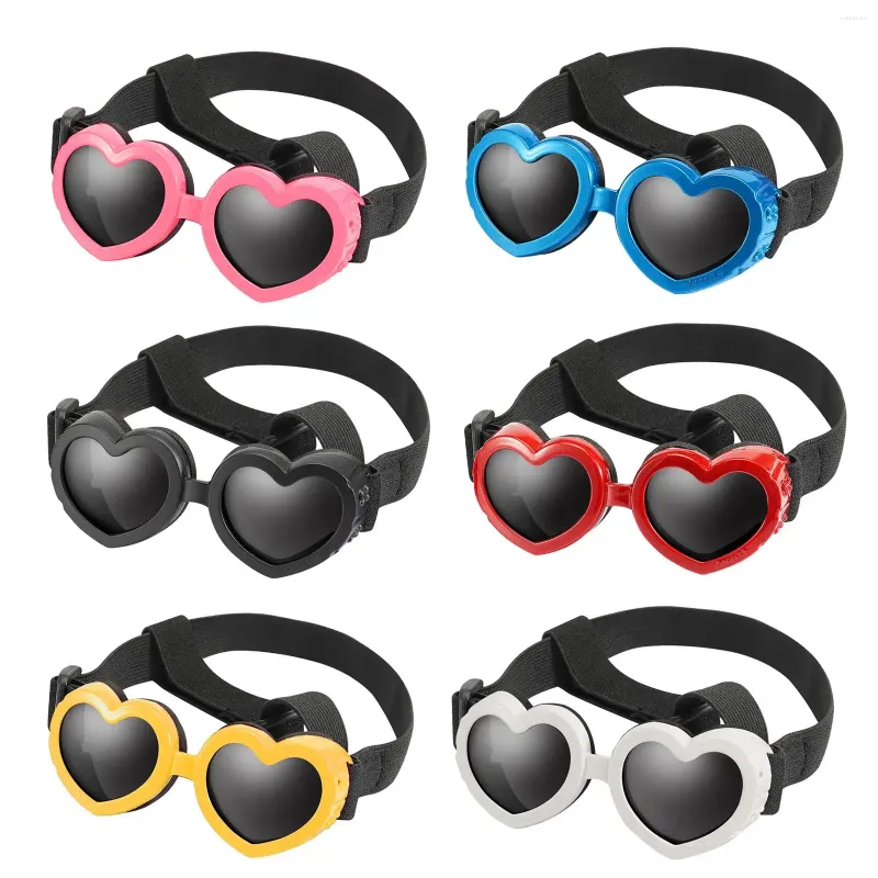 Dog Apparel Pet Sunglasses Heart Shape With Adjustable Belt Eye Protection Goggles Eyewear For Pos Props Puppy Dogs Doggy