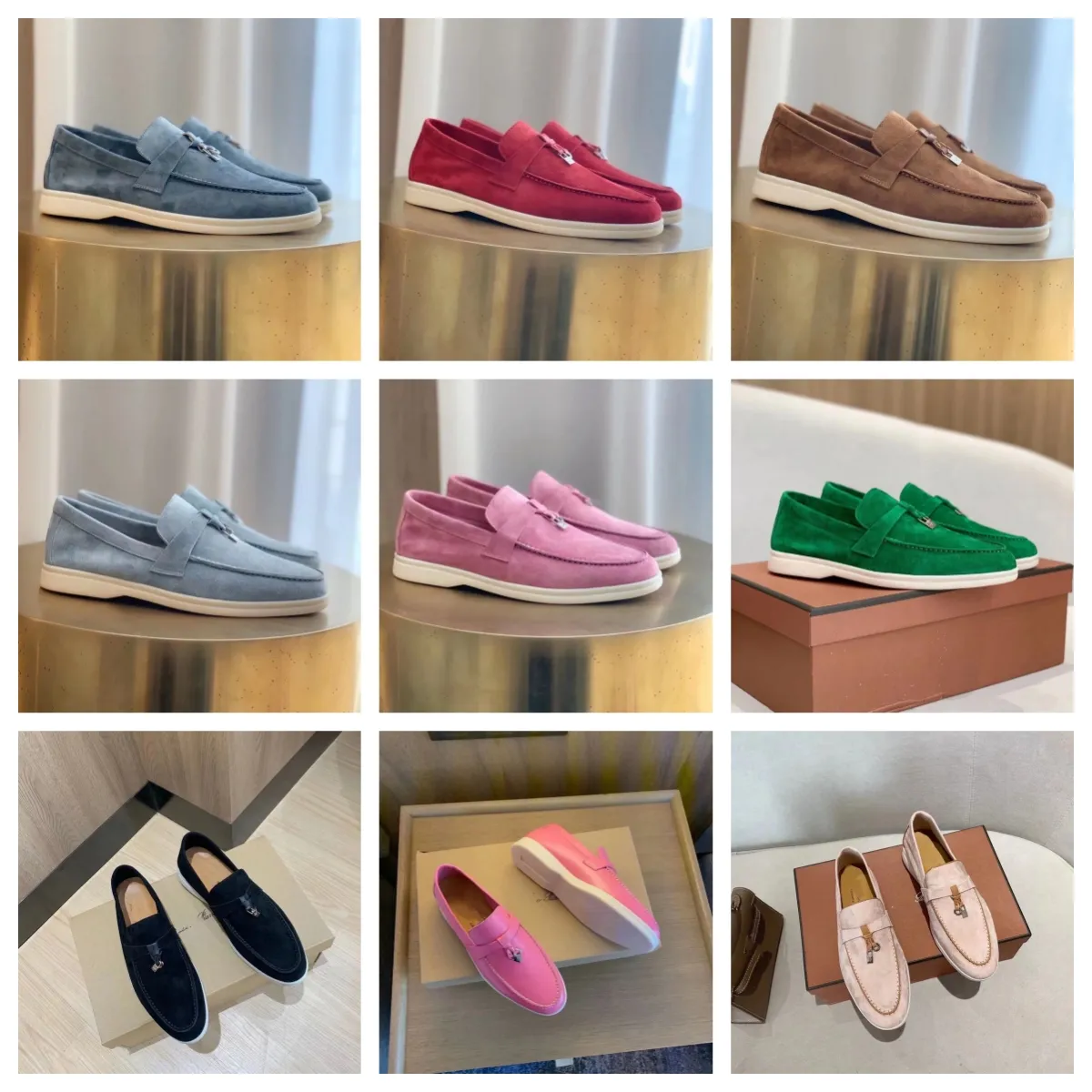 Loro Piano Woman Summer Walk Summer Walk Outdoor Those Man Tasman Flat Heel Classic Loafers Low Top Case Scoders Designer Shoe Moccasin Loro Pianaaly Casual Shoes