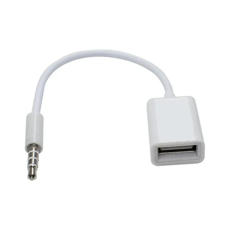 2024 15 cm 3.5 mm 2.0 Línea de cable Audio Aux Jack Male a USB Accesorios para automóviles Auto Escriba un cable de adaptador de convertidor OTG hembra para audio para el automóvil