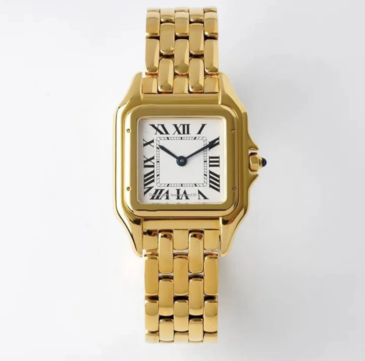 Titta på Women Lady Watches Quartz Fashion Classic Watches rostfritt stål Armbandsur Luxury Brand Diamond Watch High Quality Sapphire Design
