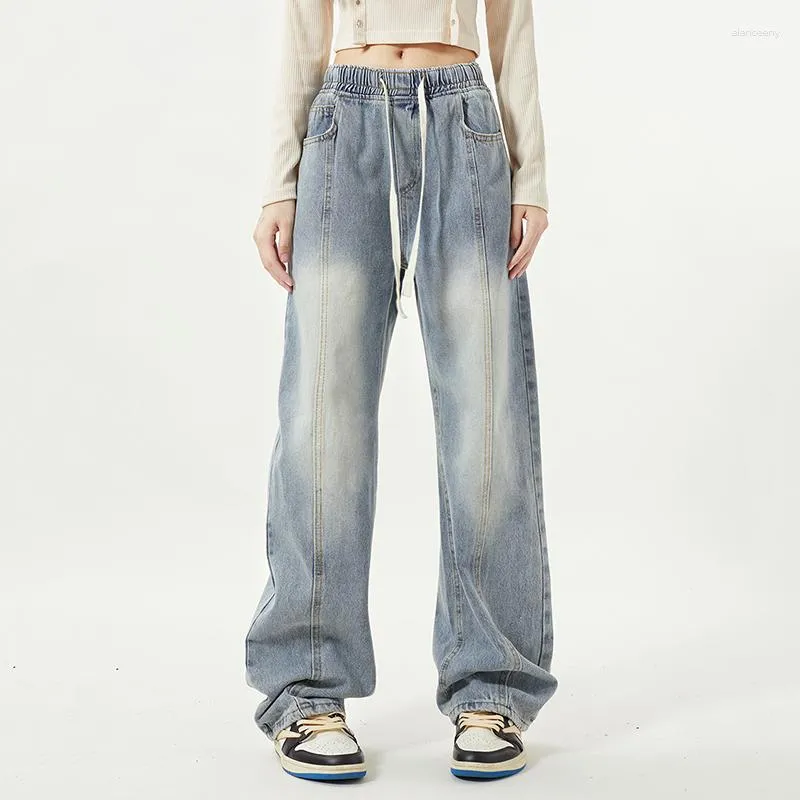 Damesjeans American Street herfst Distressed Long Pants Drawtring