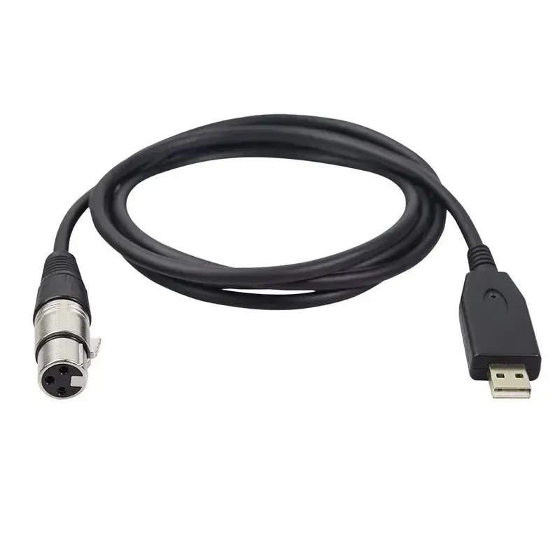 Nova linha de conexão de cabo de gravação de microfone feminino USB para Canon Female para converter o cabo de microfone USB em estúdio