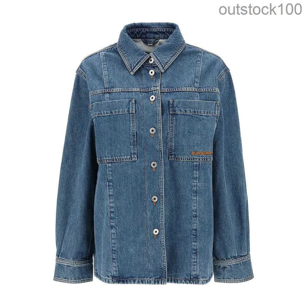 Fashion Luxury Buurberlyes Clothes for Women Men Womens Denim Shirt Style Suit Jacket with Brand Original Logo Business Breathable Lapel Casual Tops