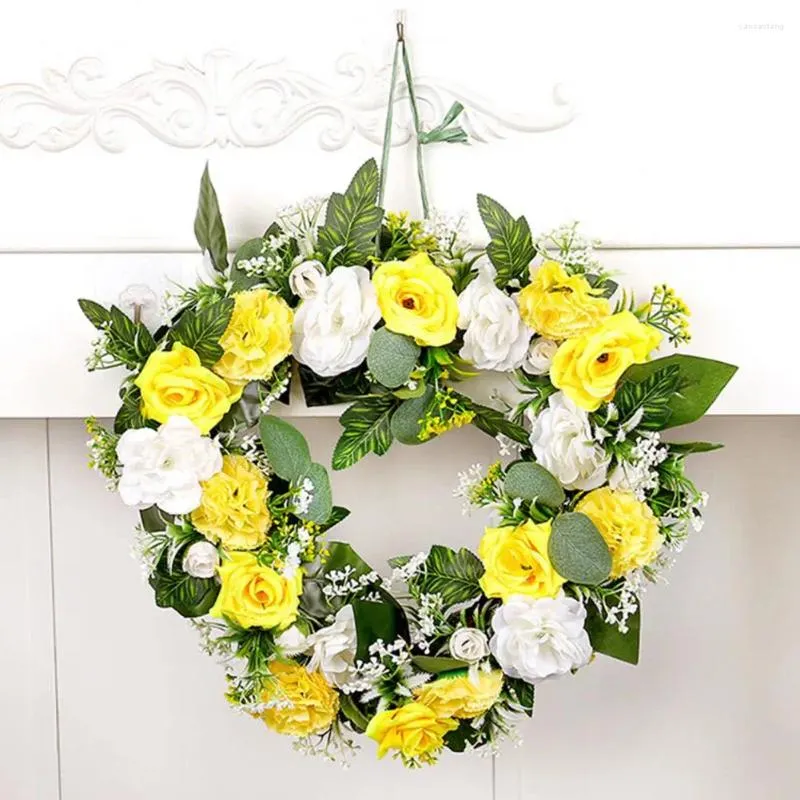 Dekorativa blommor All-Season Artificial Wreath Fade-resistent Vibrant Garland Set for Valentine's Day Wedding