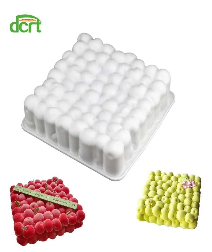 Stampo per torta in silicone 3d dcrt per cottura in mousse dessert a forma di ciliegia a forma di ciliegia a bolle quadrate utensili decorazioni cucine bakeware3189013