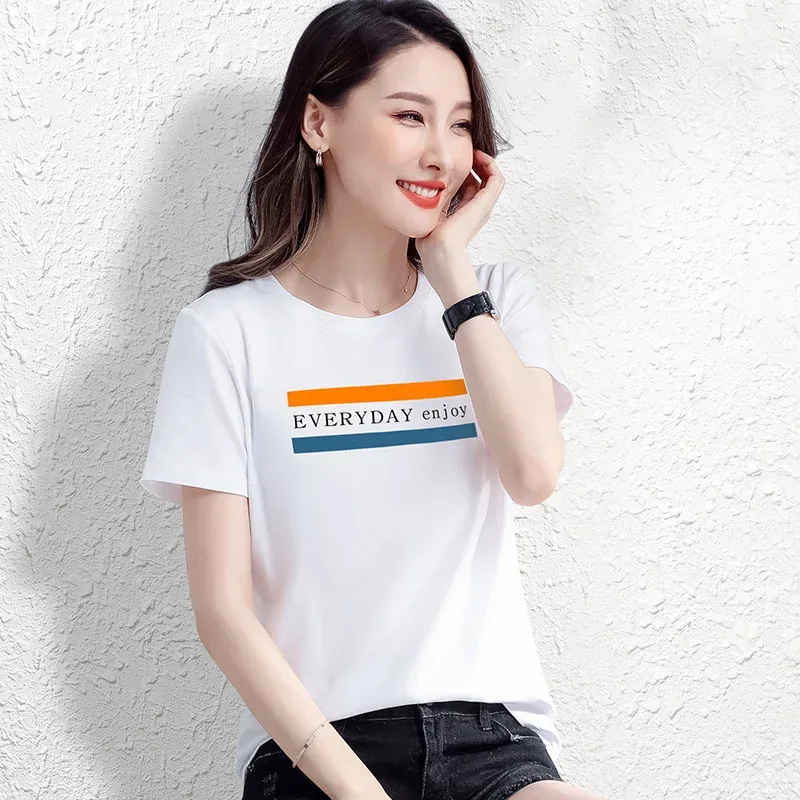 Dresses 2022 Summer Short Sleeve 100% Cotton Nursing Tshirt Slim Fashion Print Maternal Woman Breastfeeding Clothes Lactation Top Tees