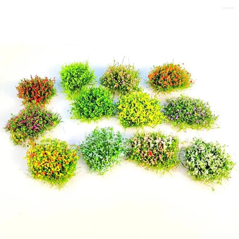 Dekorative Blumen Sand Tisch Modell Grasland Landschaft Dekor Blume Cluster handgefertigt DIY MICRO Szene Grünbelt Material klein