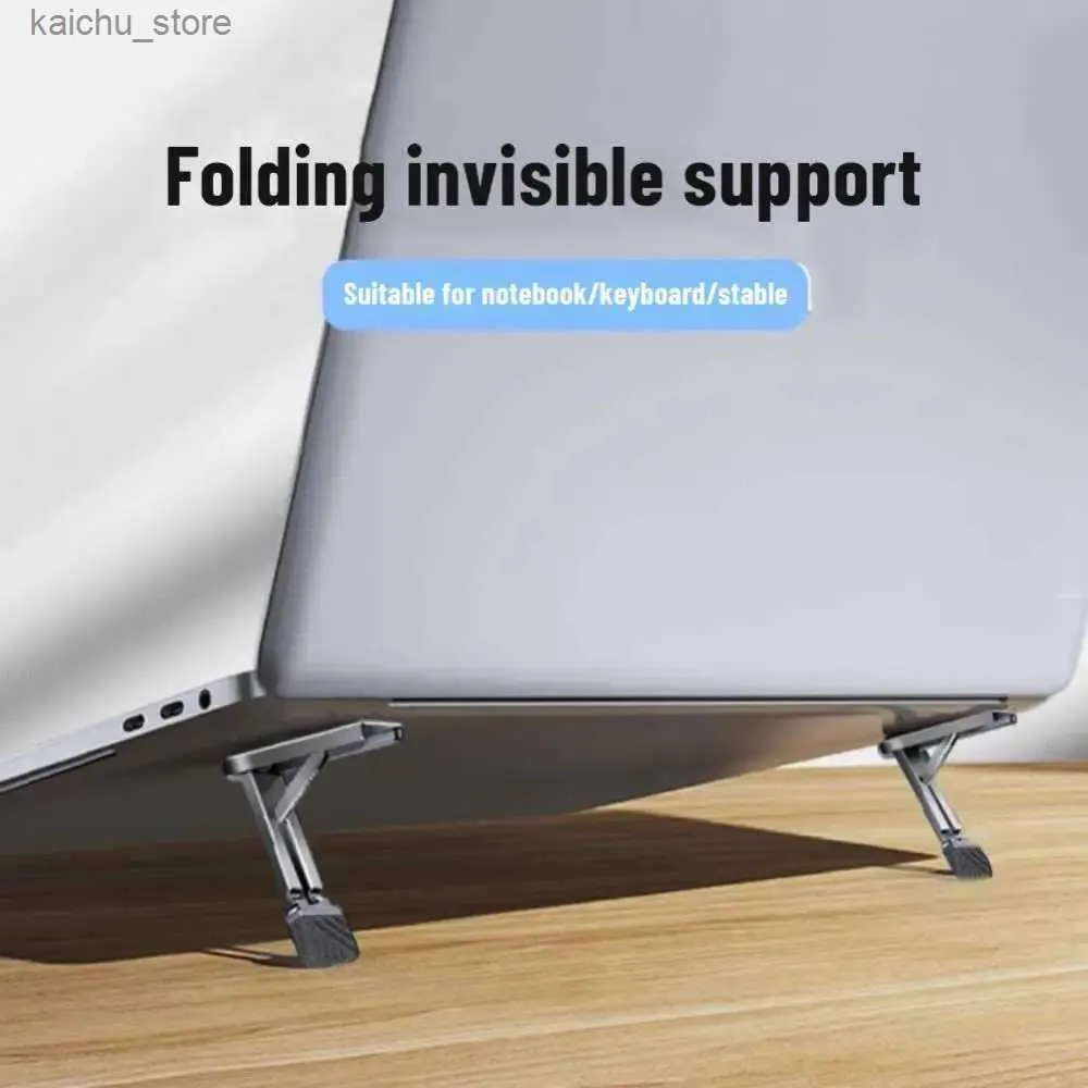 Diğer Bilgisayar Bileşenleri Metal Katlanır Dizüstü Bilgisayar Stand Anti Slip Taban Standını Destekler MacBook Pro Air ThinkPad PC Lenovo Dizüstü Bilgisayar Mini Soğutma Standı Ayakları Y240418