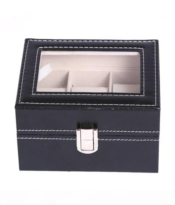 Fashion PU lederen horlogeboxen 2 3 5 6 10 12 20 24 roosters Watch Storage Organizer Box Display Watch Case9657316