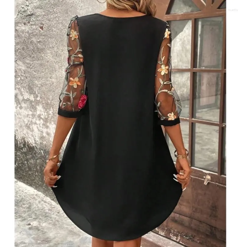 slim fit dress slacks Clara Contrast Lace Off Shoulder Dress main image 0