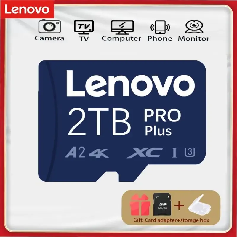 Karten Original Lenovo SD Speicherkarte 2TB 1TB Klasse 10 SD/TF Flash Card Mini SD -Karten 64 GB 128 GB TF SD Flash Memory Card 512 256 GB