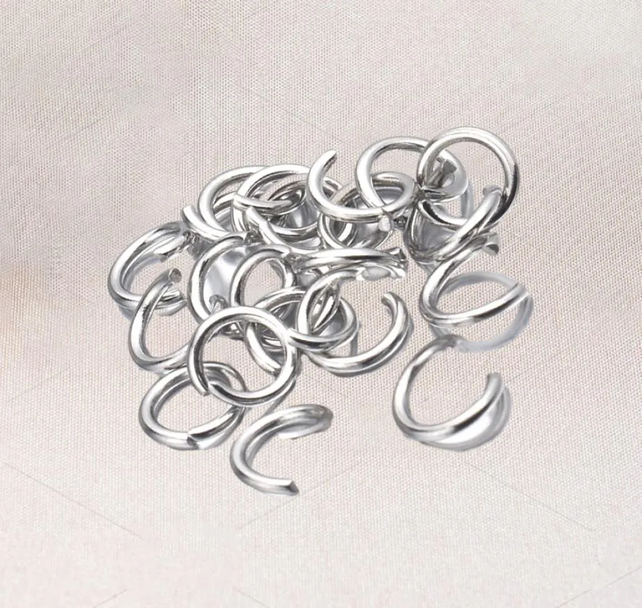 1000pcslot Gold Silver Silver Rostfritt stål Öppna hoppringar 4568mm Split Rings -kontakter för DIY EWELRY FUNKTIONER Making8435991