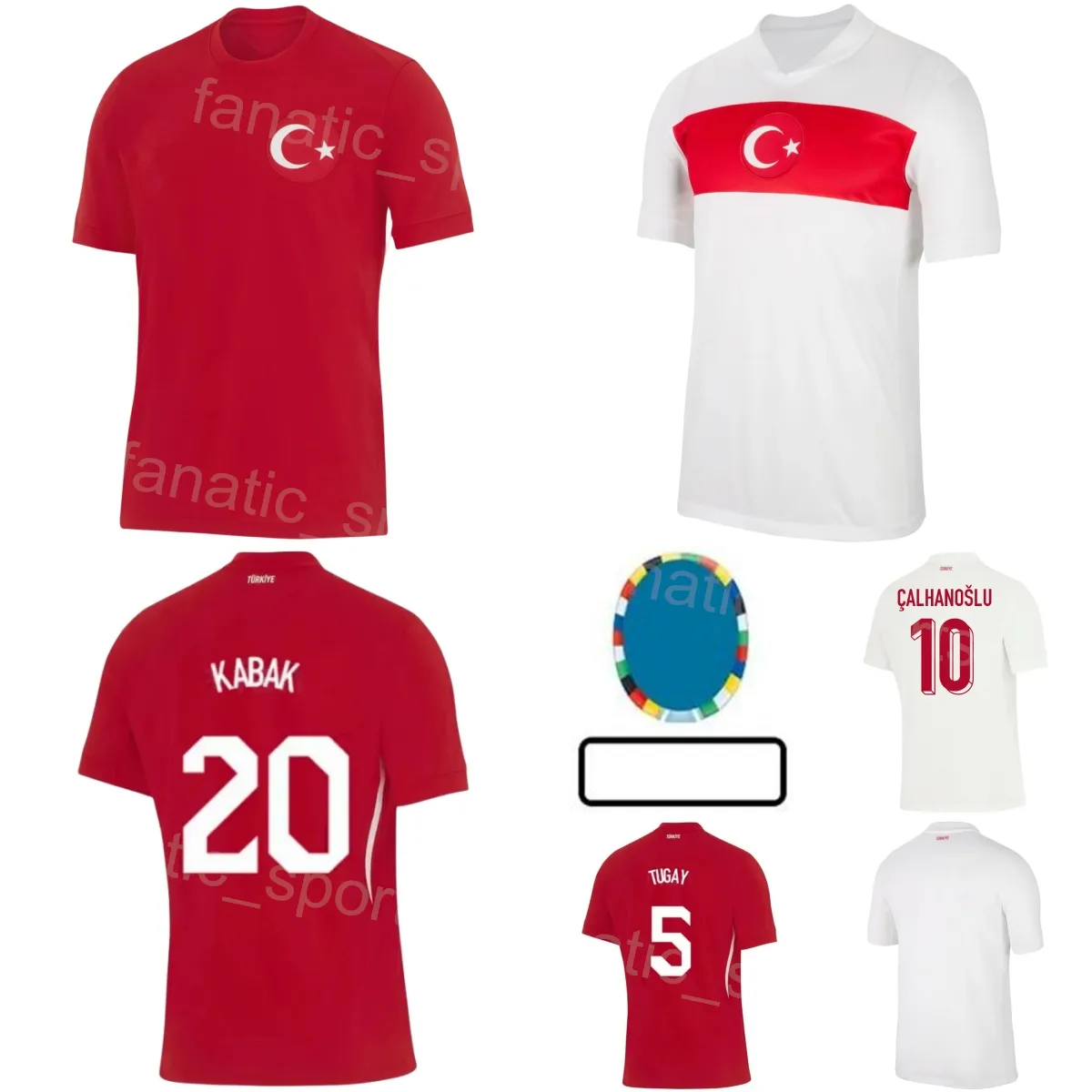 2024 2025 유로 컵 국가 대표팀 축구 터키 10 Hakan Calhanoglu Jersey 14 Yunus Akgun 16 Ismail Yuksek 17 Arda Guler 6 Orkun Kokcu Muldur 축구 셔츠 키트 남성