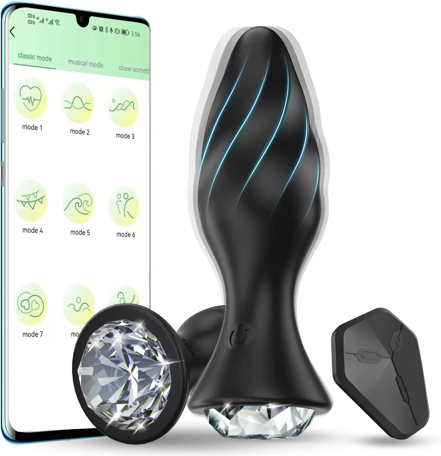 Bouchons de bijoux vibrants avec contrôle de l'application, anal vibratrice masseur de la prostate MODES DE VIBRATION 9 pour le plaisir, les jouets sexuels rechargeables hommes femmes et couples