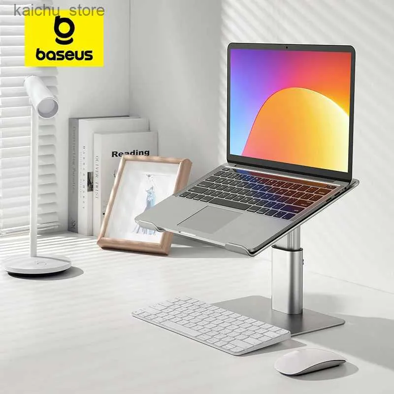 Other Computer Components Baseus laptop stand for Macbook Air Pro foldable aluminum vertical laptops with adjustable support for tablet stand Y240418