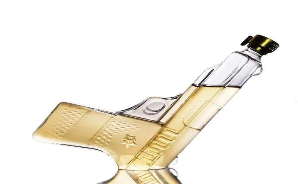 Vinglasögon transparent pistolform Vinglasflaskan Decanter Whisky Bar Accessories Art Creative Decorative Small Ornament 28952186