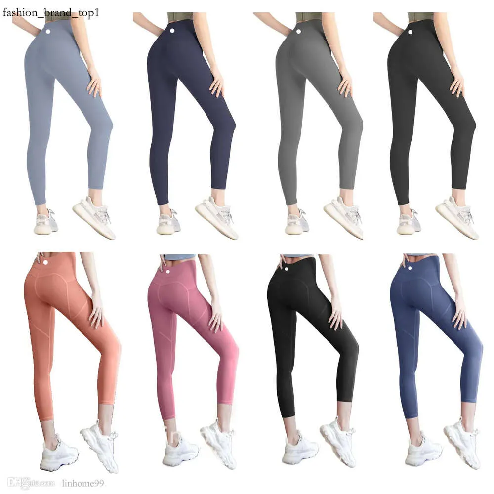 Lulumon Yoga Lu Leggings Women Shorts Cropped Outfits Lady Sports Yoga Ladies Exercise Fitness Wear Girls Running Leggings Gym Slim Lulumon Leggings 4087 4651