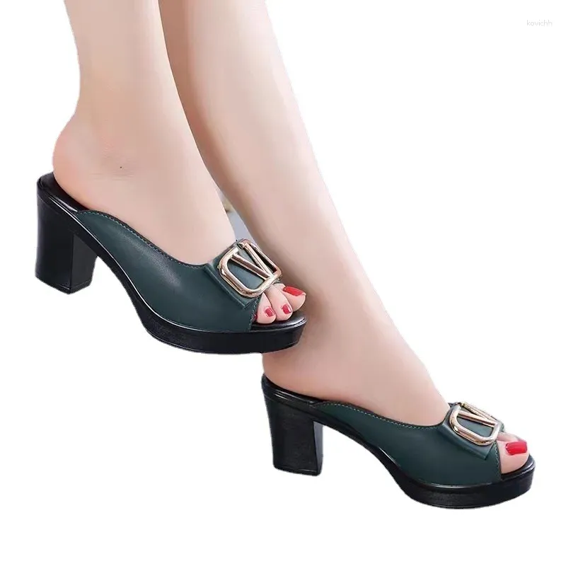Hausschuhe Frauen mit hohen Schuhen weibliche Sandalen französische Design helldicker Fischmund Damen Zapatos de Mujer