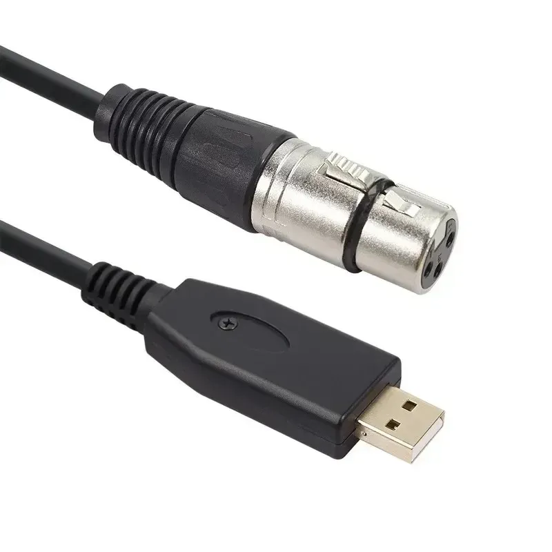 Nieuwe USB naar Canon vrouwelijke microfoon opnamelijn Studio Audiokabelverbindingslijn voor het omzetten van USB -microfoonkabel in studio