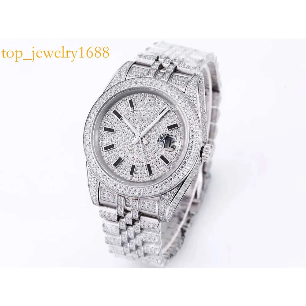 AAA Fashion Mens Designer Uhren hochwertige Bewegung Männer Moissanite Uhren ICED Out Uhren Diamant Montre Automatische mechanische Goldgelenkscheine